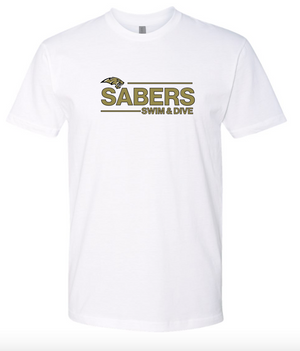 Sabers Cotton/Poly Short Sleeve Tee (Design 2)