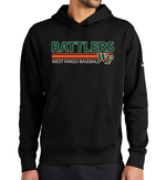 RATTLERS Unisex NIKE Club Fleece Sleeve Swoosh Pullover Hoodie DESIGN 1