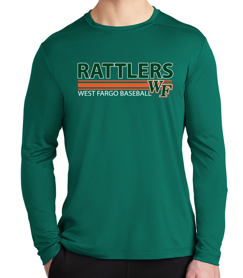 RATTLERS Unisex DriFit UV-50 Protection Long Sleeve Tee DESIGN 1