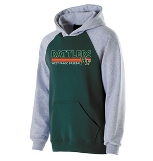 RATTLERS Unisex Adult & Youth Banner Cotton/Poly Banner Hoodie DESIGN 1