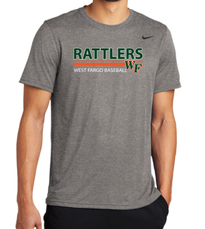 RATTLERS Unisex NIKE DriFit Short Sleeve Legend Tee DESIGN 1