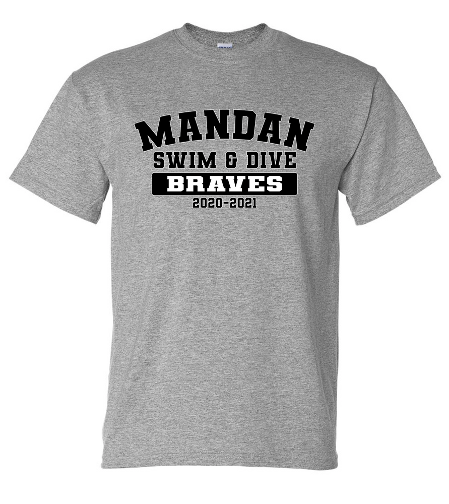 Mandan Swim & Dive Short Sleeve Cotton/Poly T-shirt (Design 2)