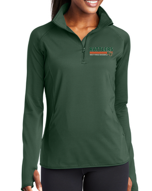 RATTLERS  LADIES ONLY DriFit Stretch 1/4" Zip Pullover DESIGN 1