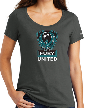 Fury United LADIES NIKE Core Cotton Scoop Neck Tee