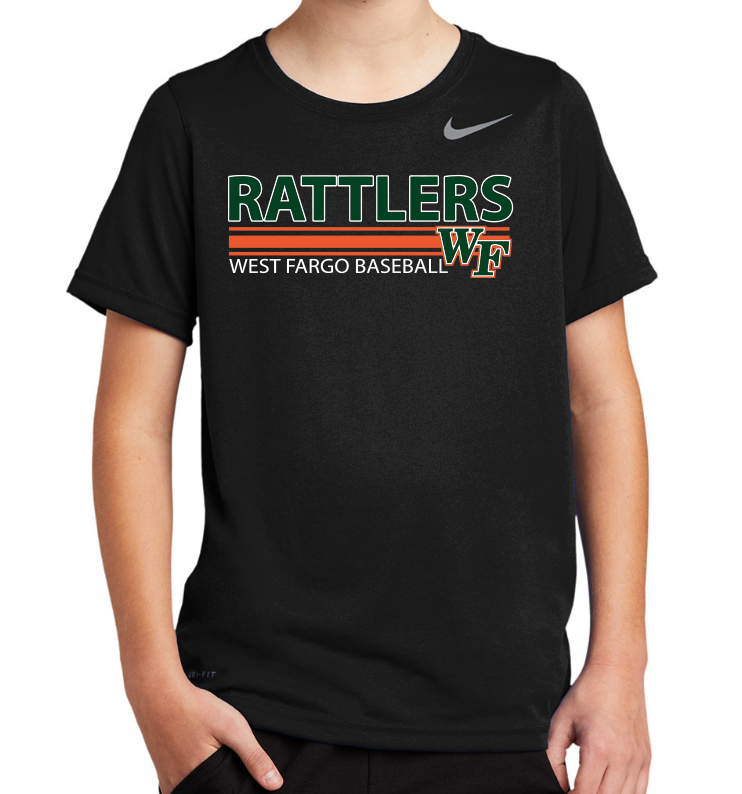 RATTLERS YOUTH ONLY NIKE DriFit Short Sleeve Tee DESIGN 1