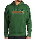 RATTLERS Unisex NIKE Club Fleece Sleeve Swoosh Pullover Hoodie DESIGN 1