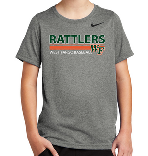 RATTLERS YOUTH ONLY NIKE DriFit Short Sleeve Tee DESIGN 1