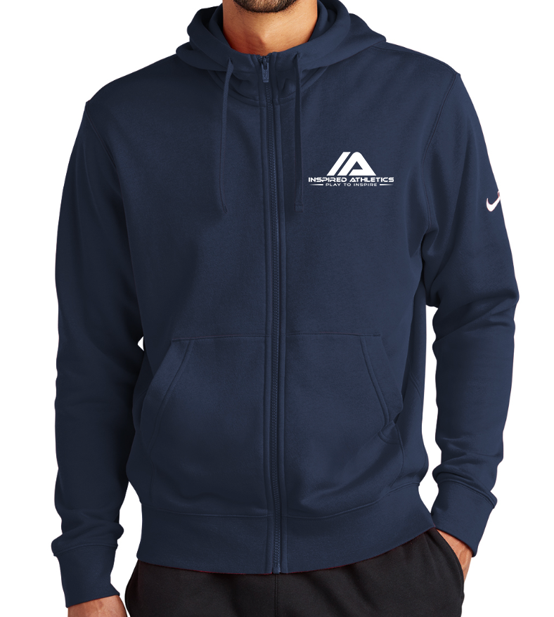 Nike navy blue full zip hoodie on sale