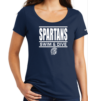 Spartans WOMEN'S ONLY Nike Scoop Neck Cotton Tee