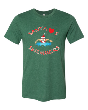 Santa Loves Swimmers T-shirt
