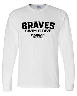 Mandan Swim & Dive Long Sleeve Cotton/Poly T-shirt (Design 1)