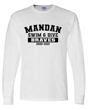 Mandan Swim & Dive Long Sleeve Cotton/Poly T-shirt (Design 2)