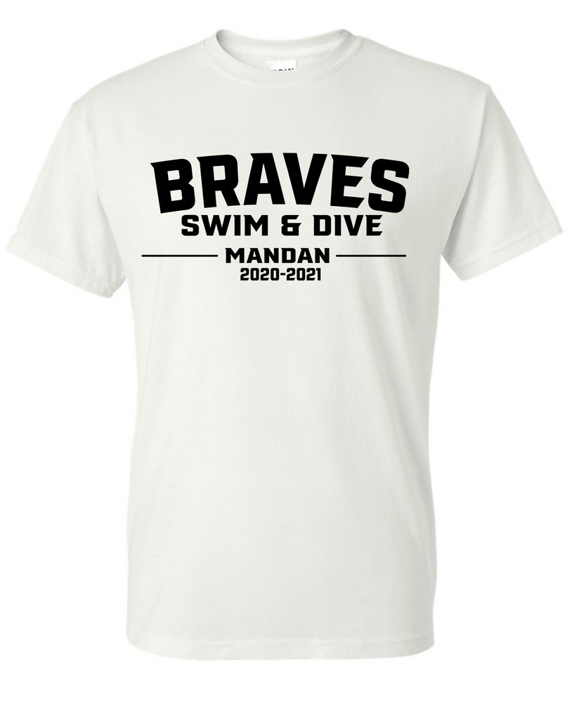 Mandan Swim & Dive Short Sleeve Cotton/Poly T-shirt (Design 1)