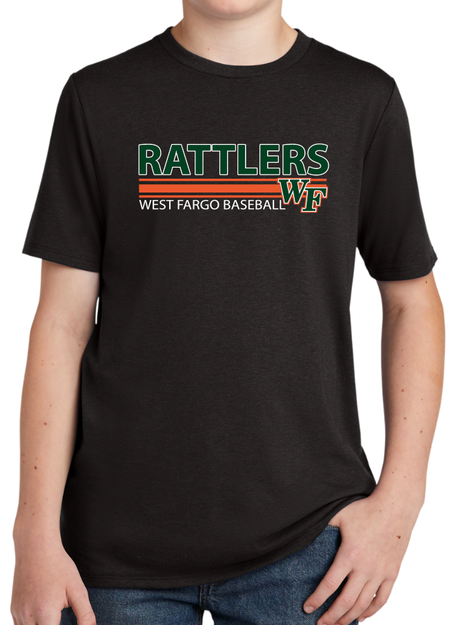 RATTLERS YOUTH ONLY TriBlend Short Sleeve Tee DESIGN 1